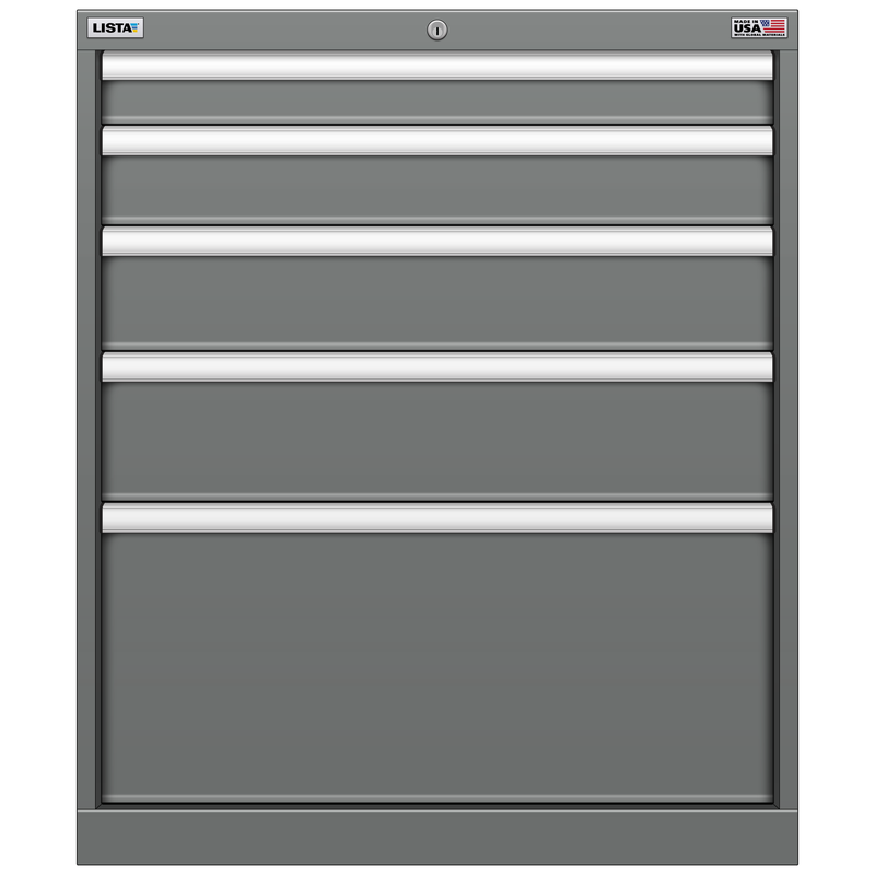 LISTA Stationary Cabinet, 5 Drawer, 28.2" W 28.5" D 33.5" H (SC0750-0501F)