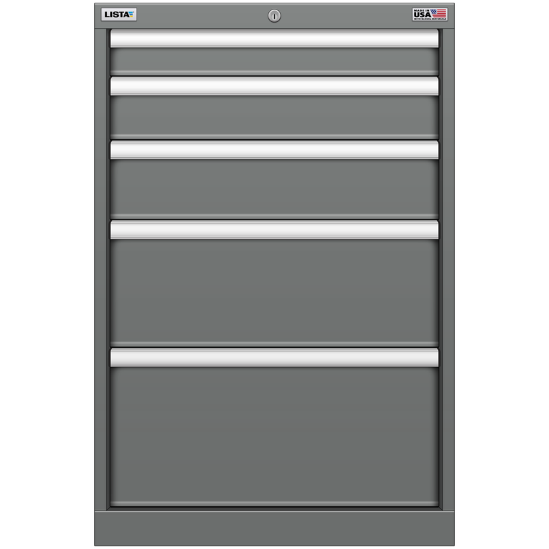 LISTA Stationary Cabinet, Shallow, 5 Drawer, 22.2" W 22.5" D 33.5" H (CL0750-0505F)