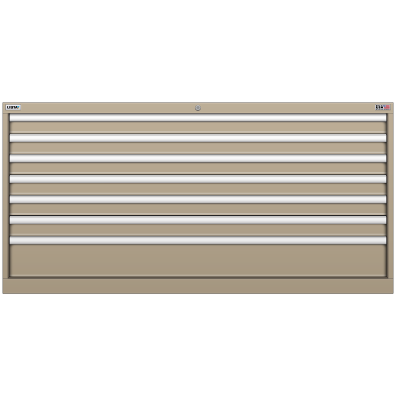 LISTA Stationary Cabinet, Shallow, 7 Drawer, 56.3" W 22.5" D 27.6" H (HT0600-0703F)