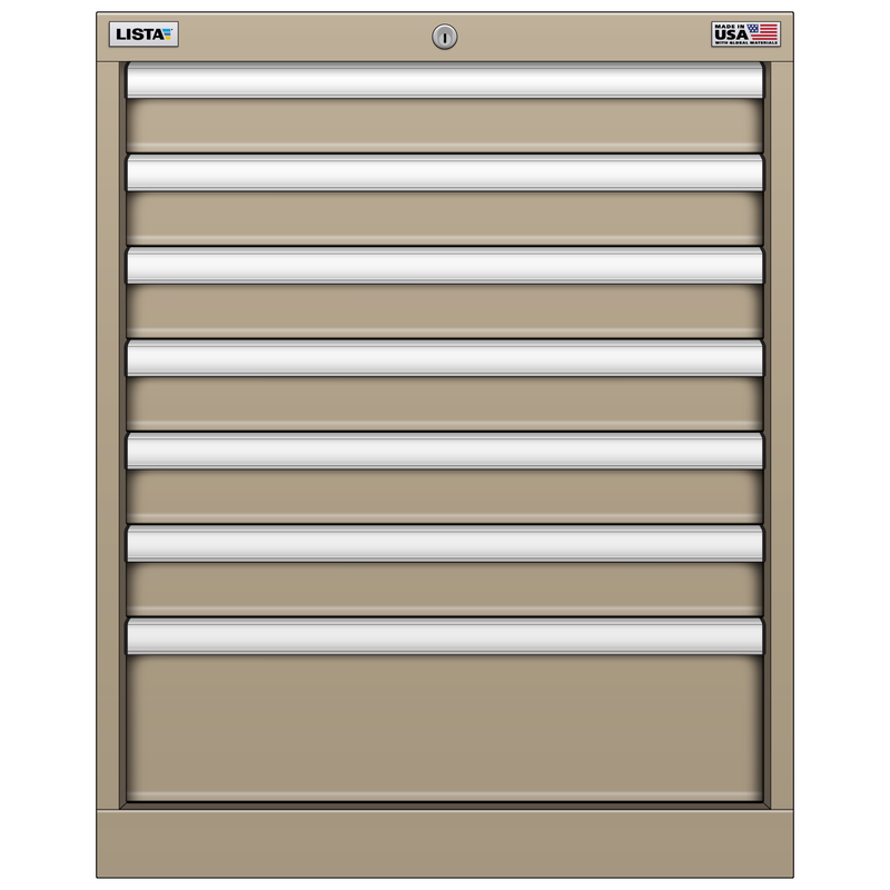 LISTA Stationary Cabinet, 7 Drawer, 22.2" W 28.5" D 27.6" H (MP0600-0703F)