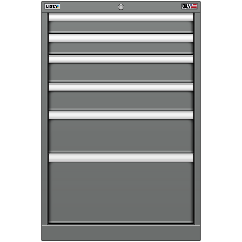 LISTA Stationary Cabinet, 6 Drawer, 22.2" W 28.5" D 33.5" H (MP0750-0602F)