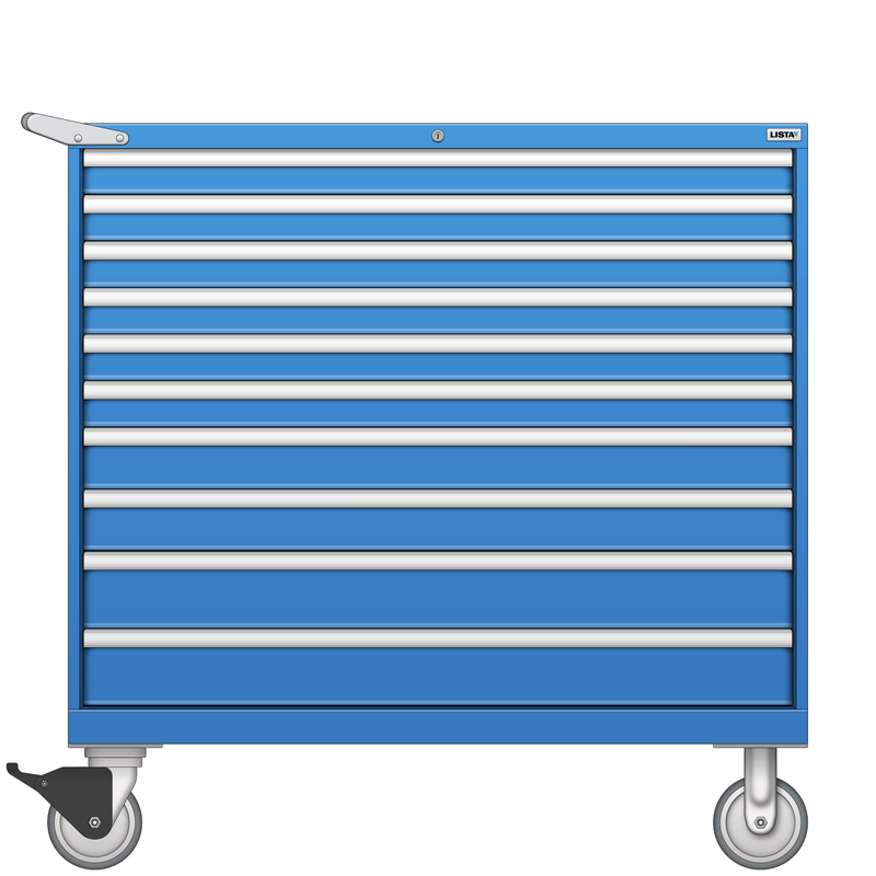 LISTA Mobile Cabinet, 10 Drawer, 47.0" W 28.5" D 47.4" H (MW0900-1001F-M)
