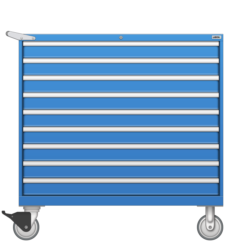 LISTA Mobile Cabinet, 9 Drawer, 47.0" W 28.5" D 47.4" H (MW0900-0904F-M)