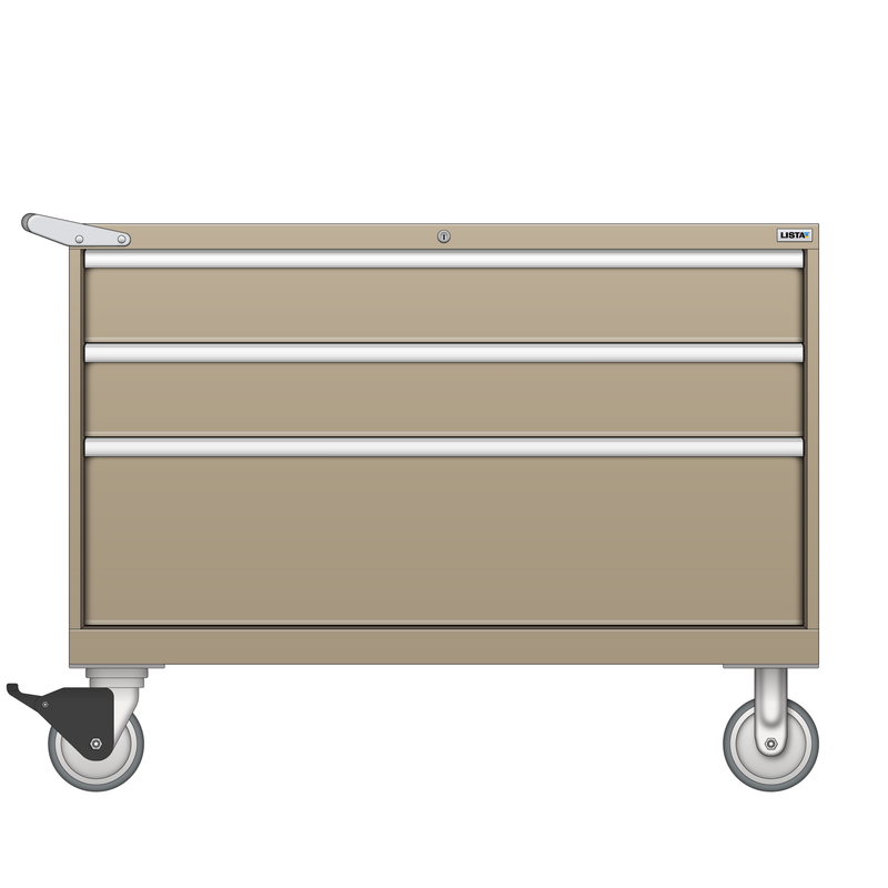 LISTA Mobile Cabinet, 3 Drawer, 47.0" W 28.5" D 35.6" H (MW0600-0301F-M)