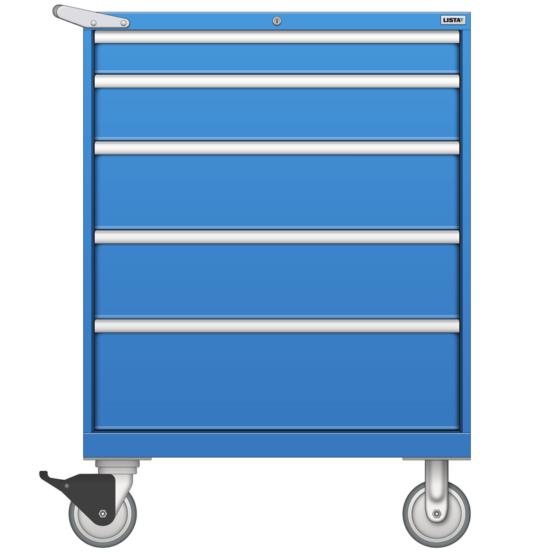 LISTA Mobile Cabinet, 5 Drawer, 34.3" W 28.5" D 47.4" H (EW0900-0503F-M)