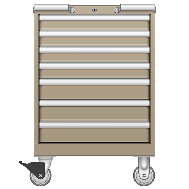 LISTA Mobile Cabinet, 7 Drawer, 22.2" W 28.5" D 33.2" H (MP0600-0701F-M)