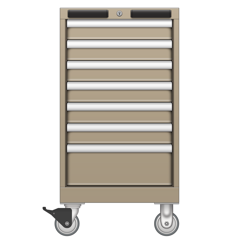 LISTA Mobile Cabinet, Shallow, 7 Drawer, 16.9" W 22.5" D 32.3" H (NS0600-0703N-M)