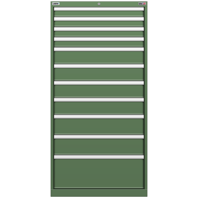 LISTA Stationary Cabinet, Shallow, 11 Drawer, 28.2" W 22.5" D 57.1" H (ST1350-1103F)