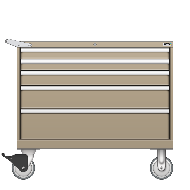 LISTA Mobile Cabinet, Shallow, 5 Drawer, 40.3" W 22.5" D 35.6" H (HS0600-0501F-M)