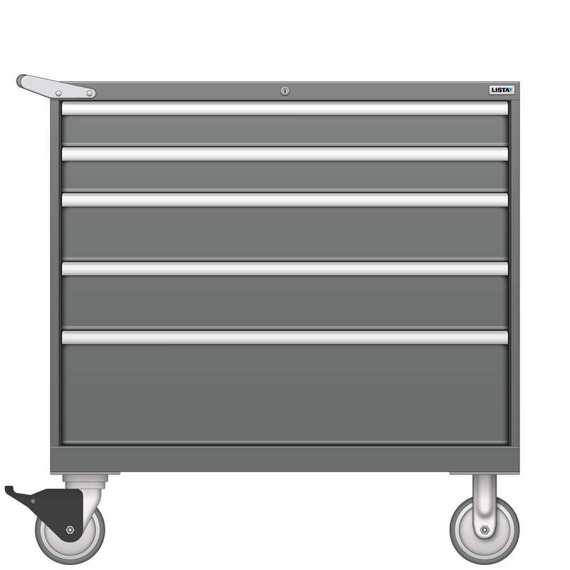 LISTA Mobile Cabinet, 5 Drawer, 40.3" W 28.5" D 41.5" H (HW0750-0502F-M)