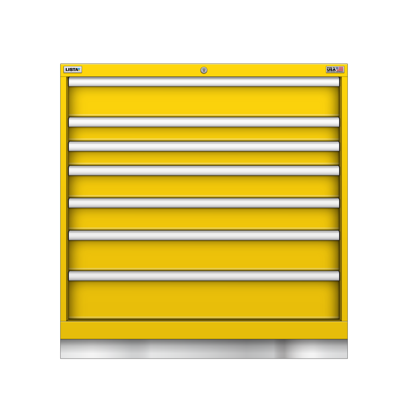 LISTA Technician Series Stationary Cabinet, 7 Drawer, 34.3" W 28.5" D 35.8" H (TSEW750-0721)