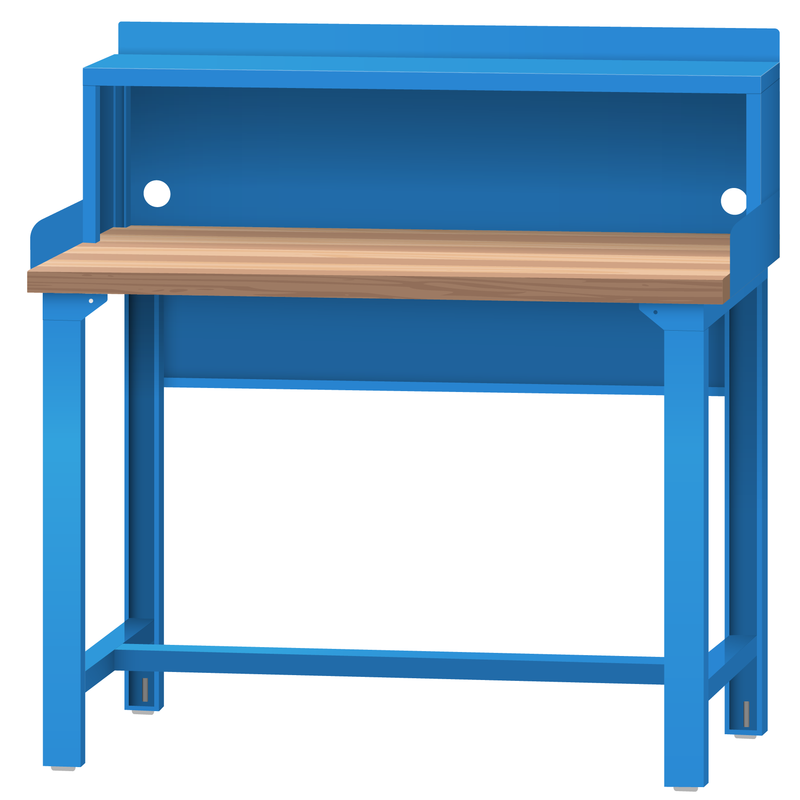 LISTA Industrial Workbench, w/ Stationary Riser Shelf, 48" W x 30" D x 35.25" H (WB1002-4830)
