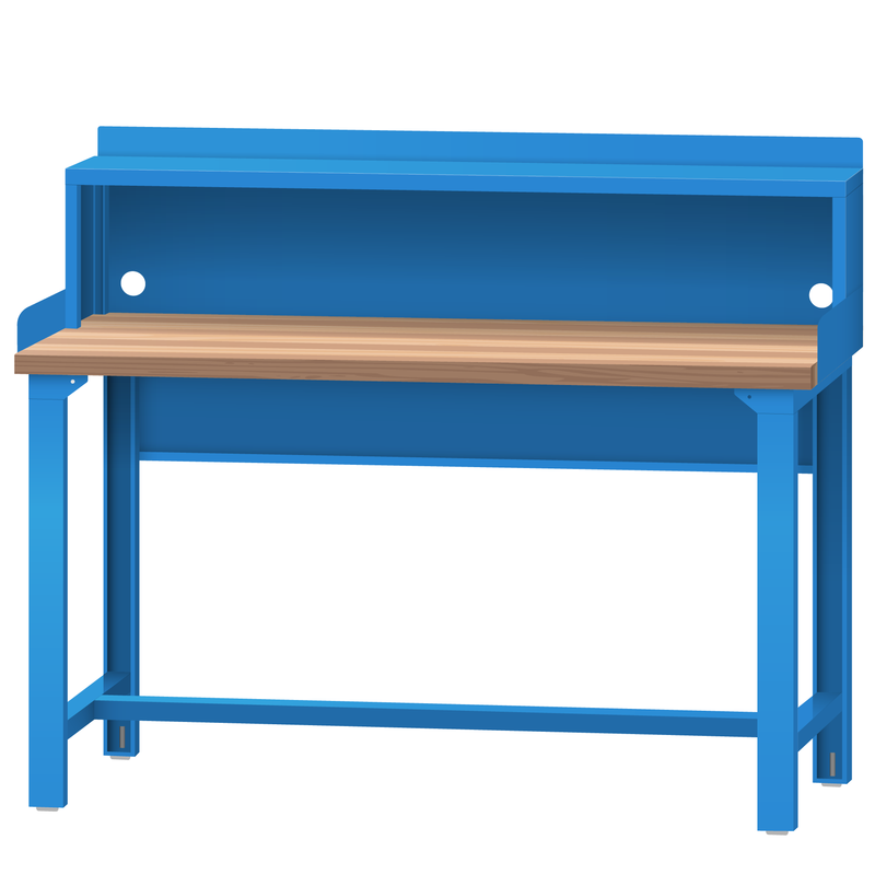 LISTA Industrial Workbench, w/ Stationary Riser Shelf, 60" W x 30" D x 35.25" H (WB1002-6030)
