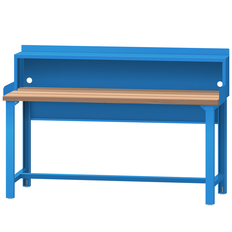 LISTA Industrial Workbench, w/ Stationary Riser Shelf, 72" W x 30" D x 35.25" H (WB1002-7230)