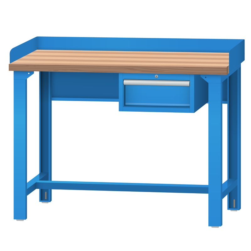 LISTA Industrial Workbench, w/ Hanging Cabinet, 48" W x 30" D x 35.25" H (WB1101-4830)