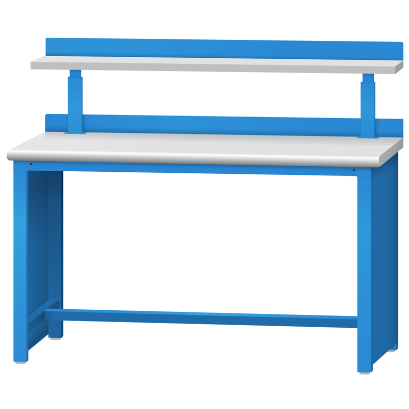 LISTA Technical Workbench, w/ Adjustable Riser Shelf and Back Stop, 60" W x 30" D x 35.25" H (TB3001-6030)