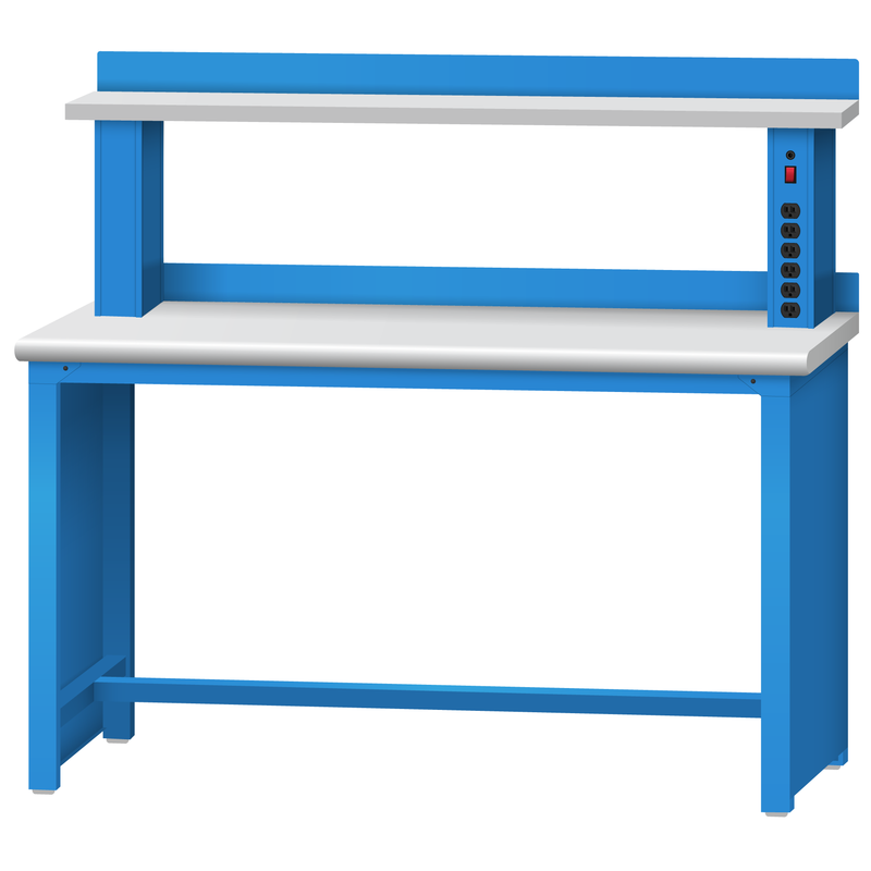 LISTA Technical Workbench, w/ Instrument Riser Shelf, 60" W x 30" D x 35.25" H (TB3002-6030)