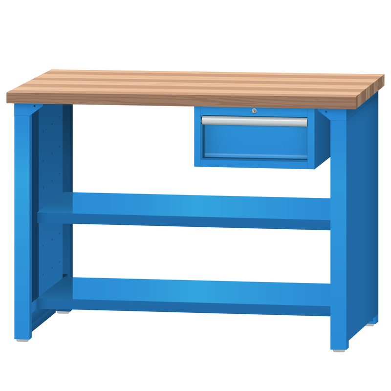 LISTA Packing Bench, w/ Hanging Cabinet and 2 Bottom Shelves, 48" W x 30" D x 35.25" H (PS6000-4830)