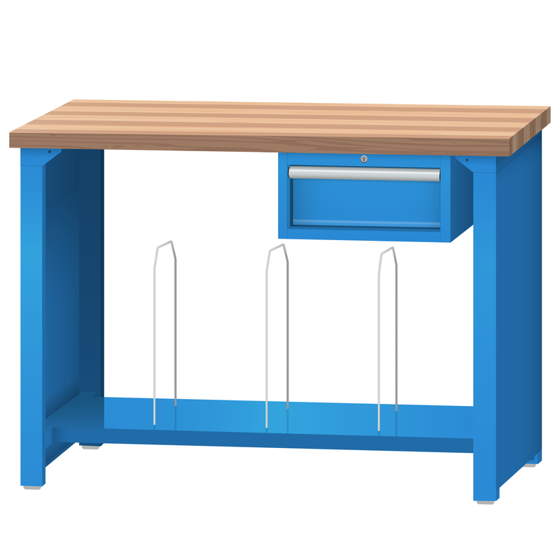 LISTA Packing Bench, w/ Hanging Cabinet and Bottom Shelf, 48" W x 30" D x 35.25" H (PS6100-4830)