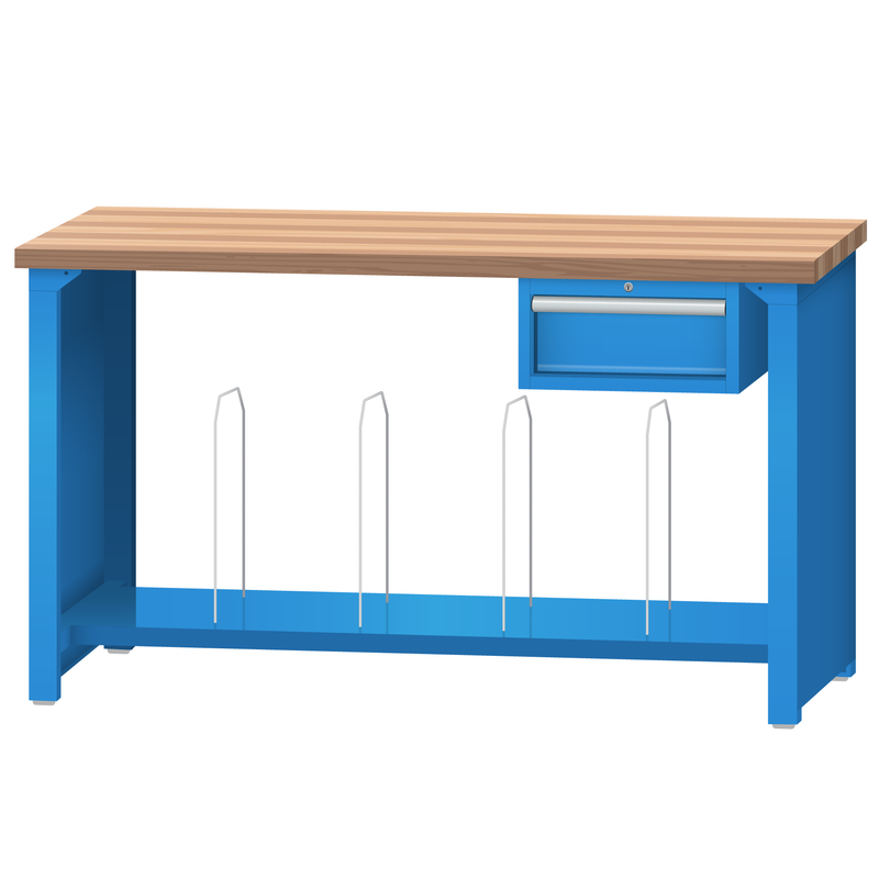 LISTA Packing Bench, w/ Hanging Cabinet and Bottom Shelf, 60" W x 30" D x 35.25" H (PS6100-6030)