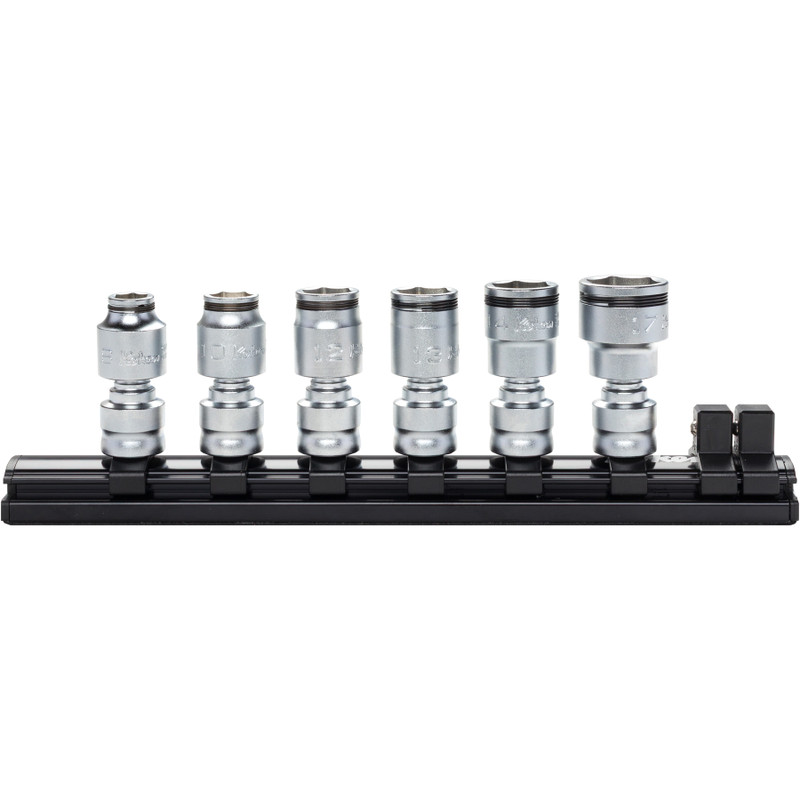 Ko-ken Z-Series 3/8" Socket Set, 6-Point, Nut Grip, Universal Joint, 6 pcs (RS3441MZ/6)