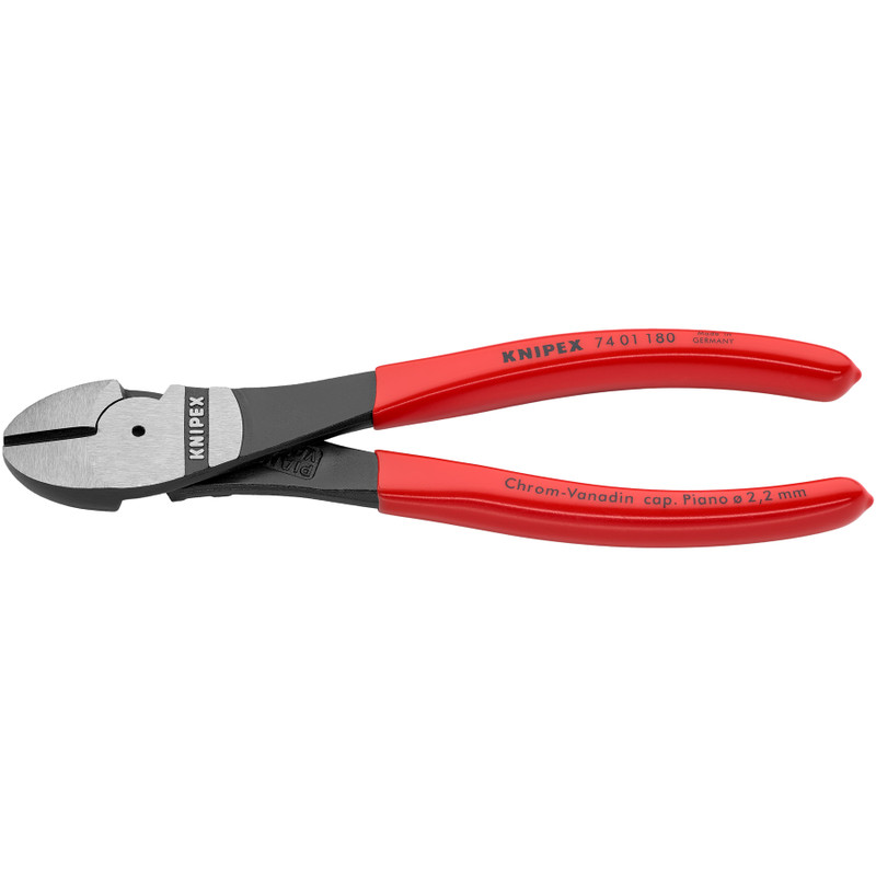 KNIPEX High-Leverage Diagonal Cutters, 7-1/4" (74 01 180)