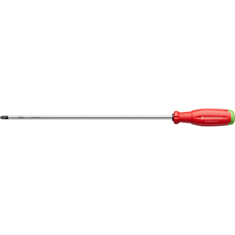 PB Swiss SwissGrip Evo Screwdrivers, Pozidriv, w/ Long Blade (PB 38192 Long)