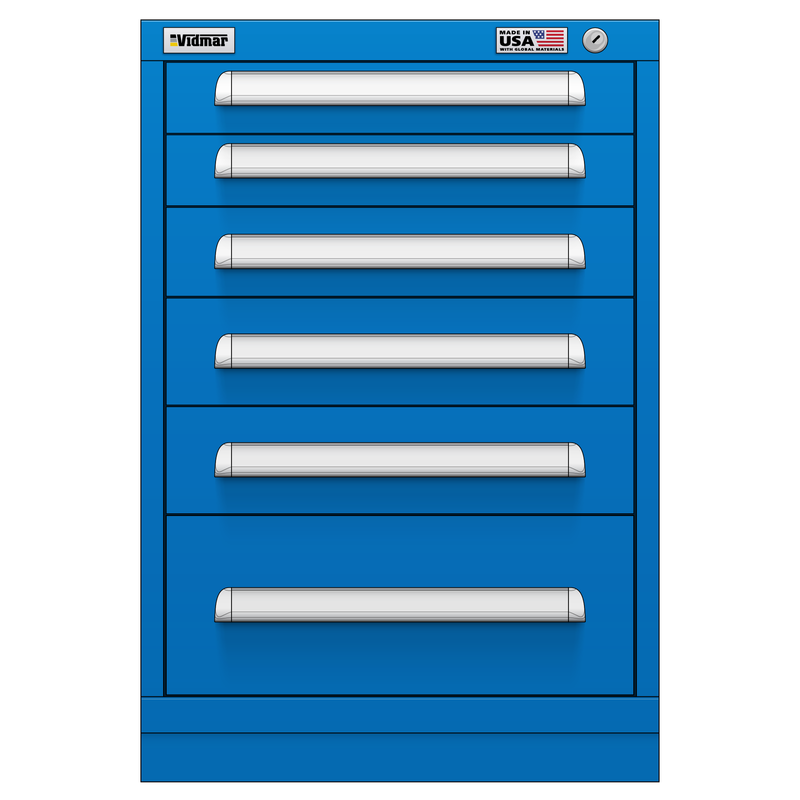 Vidmar Drawer Cabinet, 7 Drawer, 22.5" W 27.8" D 33" H (RP1134AL)