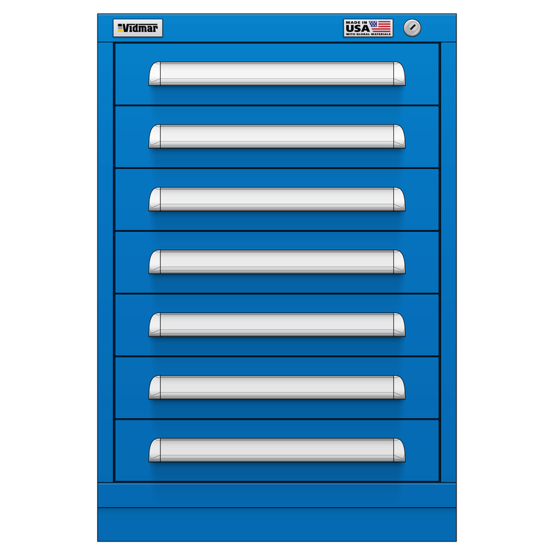 Vidmar Drawer Cabinet, 8 Drawer, 22.5" W 27.8" D 33" H (RP1135AL)