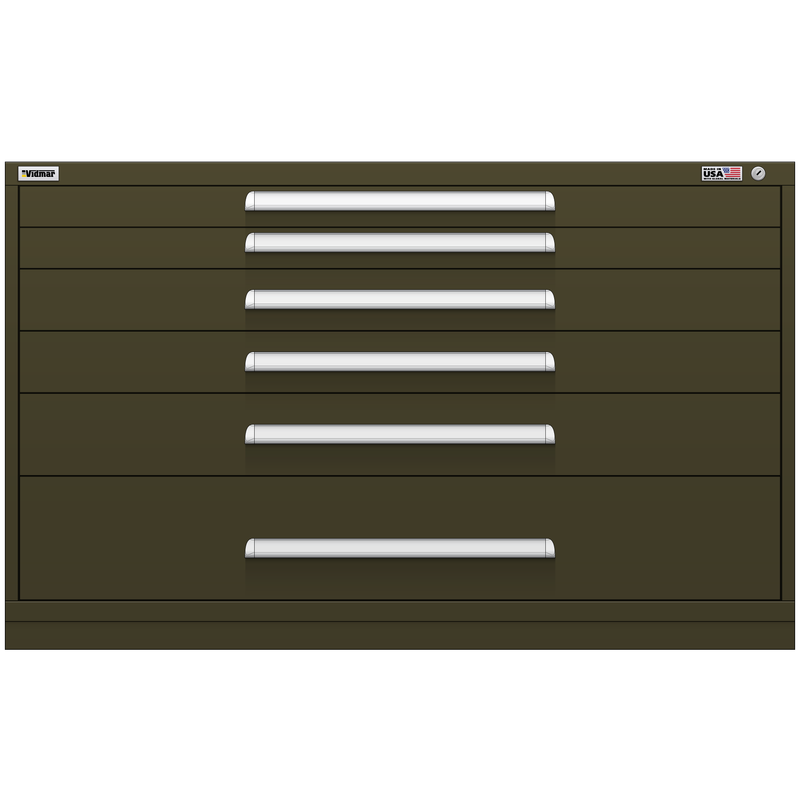 Vidmar Drawer Cabinet, 6 Drawer, 60" W 27.8" D 37" H (RP1944AL)