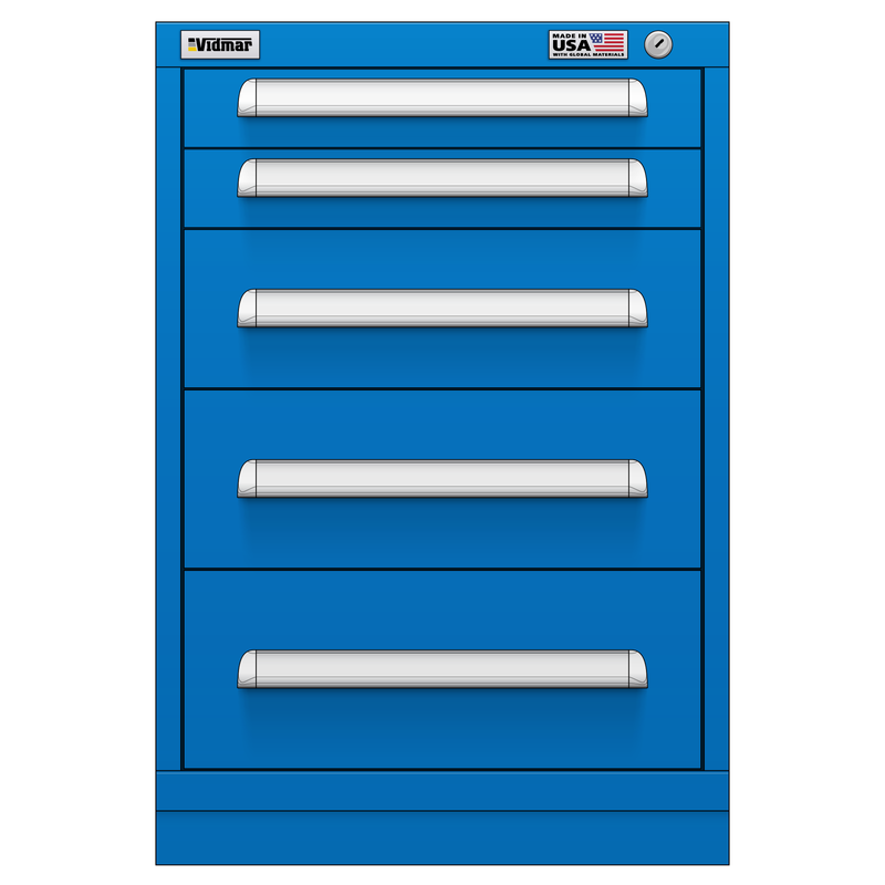 Vidmar Drawer Cabinet, 5 Drawer, 22.5" W 27.8" D 33" H (RP1136AL)