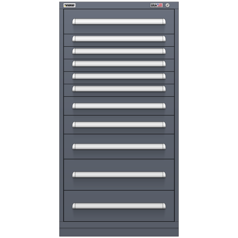 Vidmar Drawer Cabinet, 12 Drawer, 30" W 27.8" D 59" H (RP3404AL)