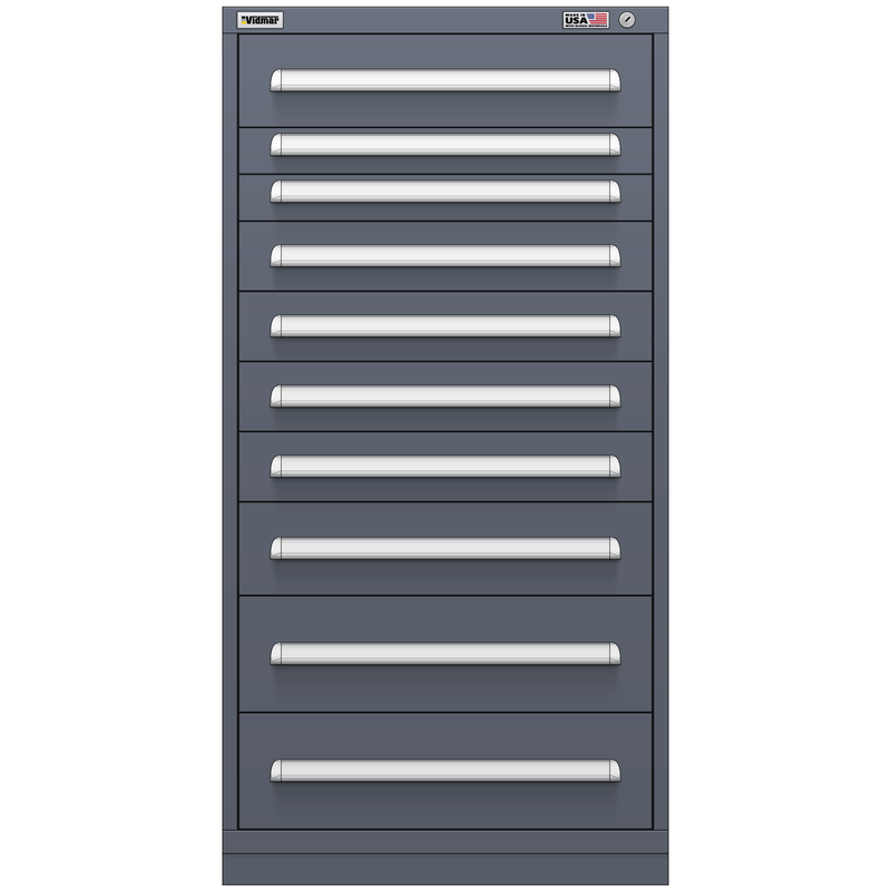 Vidmar Drawer Cabinet, 11 Drawer, 30" W 27.8" D 59" H (RP3406AL)