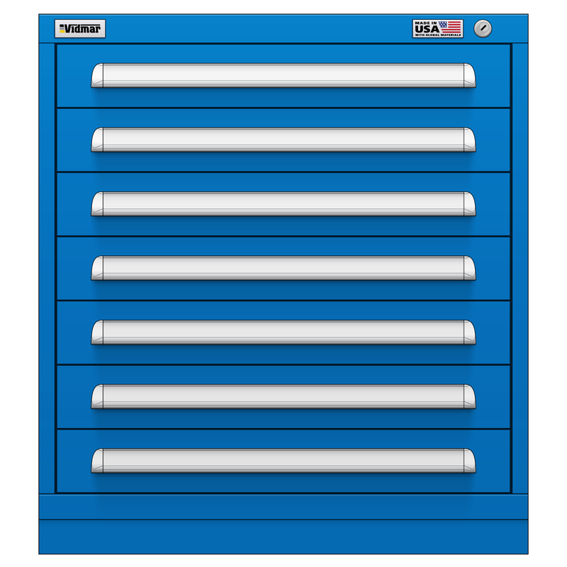 Vidmar Drawer Cabinet, Shallow, 8 Drawer, 30" W 21.4" D 33" H (RP1144AL)