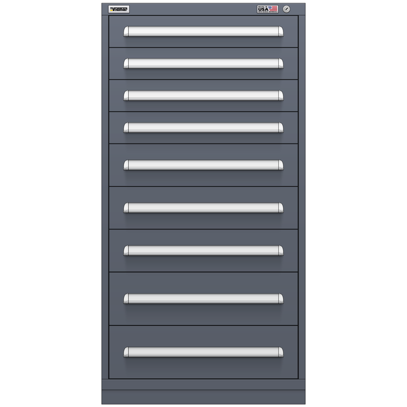 Vidmar Drawer Cabinet, 10 Drawer, 30" W 27.8" D 59" H (SEP3352AL)