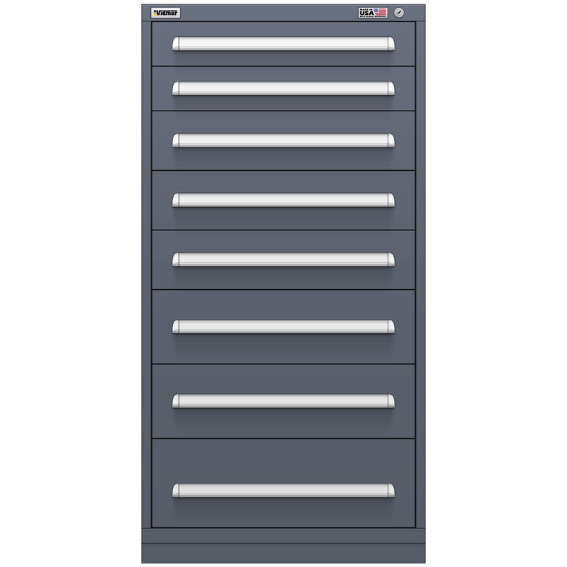 Vidmar Drawer Cabinet, 8 Drawer, 30" W 27.8" D 59" H (SEP3371AL)