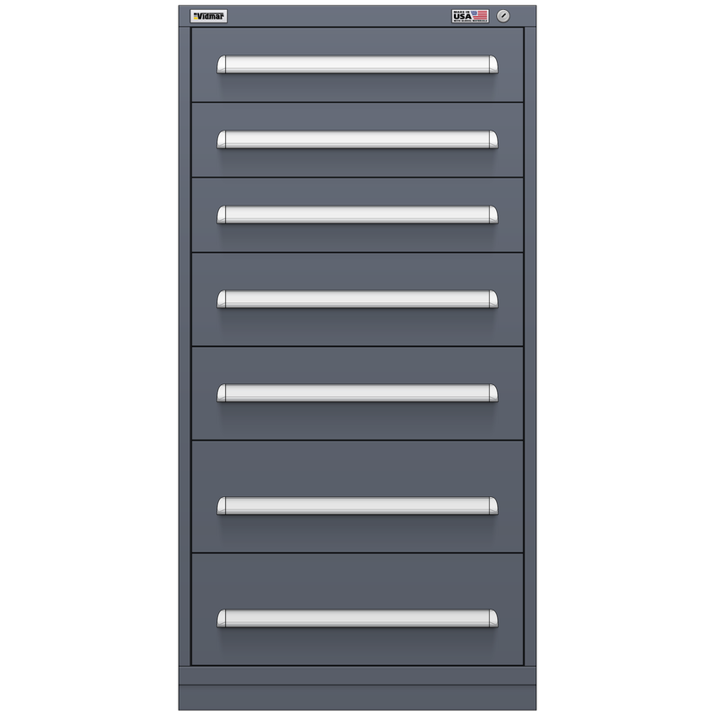 Vidmar Drawer Cabinet, 7 Drawer, 30" W 27.8" D 59" H (SCU3389AL)