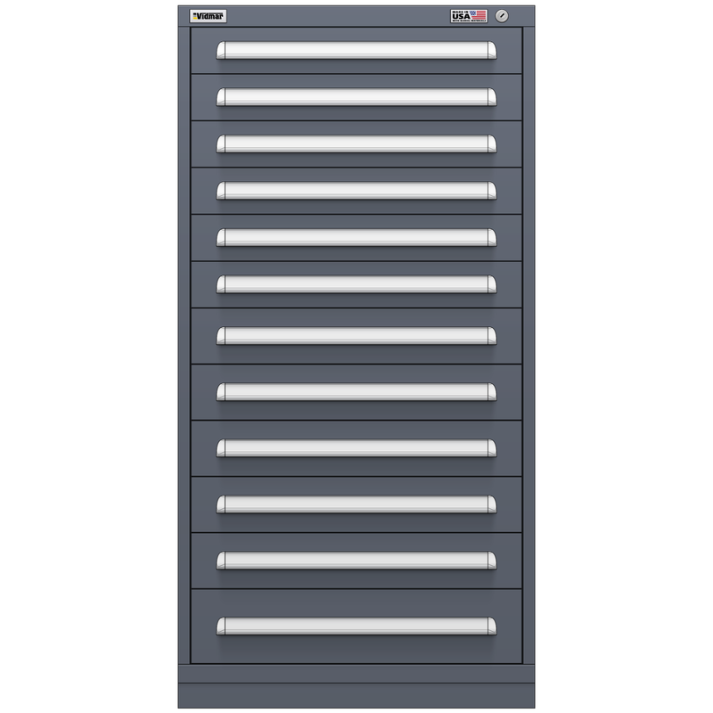 Vidmar Drawer Cabinet, 12 Drawer, 30" W 27.8" D 59" H (SEP3054AL)