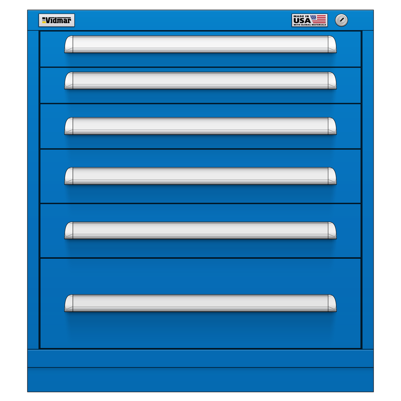 Vidmar Drawer Cabinet, 7 Drawer, 30" W 27.8" D 33" H (SCU1004AL)