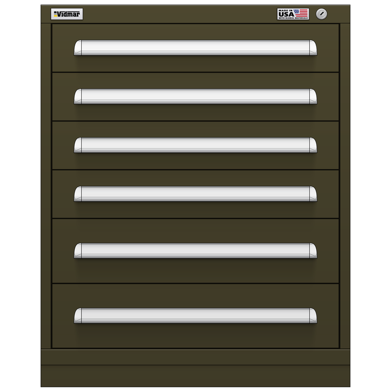 Vidmar Drawer Cabinet, 6 Drawer, 30" W 27.8" D 37" H (SCU1910AL)
