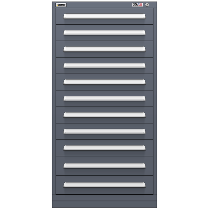 Vidmar Drawer Cabinet, 11 Drawer, 30" W 27.8" D 59" H (SEP3062AL)