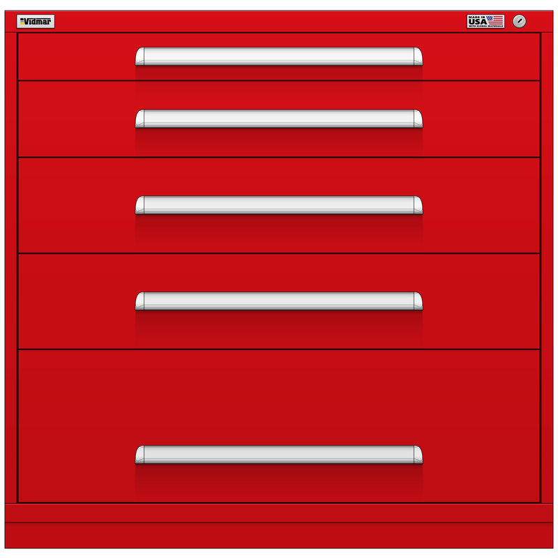 Vidmar Drawer Cabinet, 5 Drawer, 45" W 27.8" D 44" H (RP2146AL)