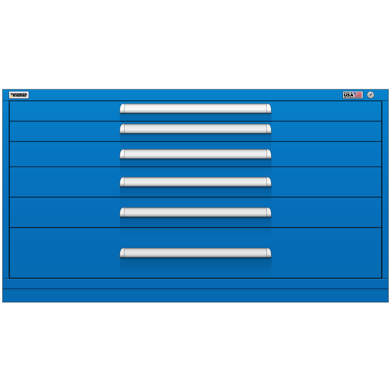 Vidmar Drawer Cabinet, 7 Drawer, 60" W 27.8" D 33" H (RP1148AL)