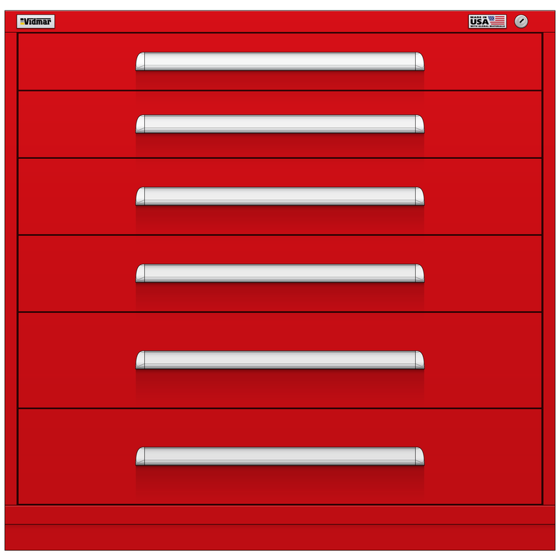 Vidmar Drawer Cabinet, 6 Drawer, 45" W 27.8" D 44" H (RP2147AL)