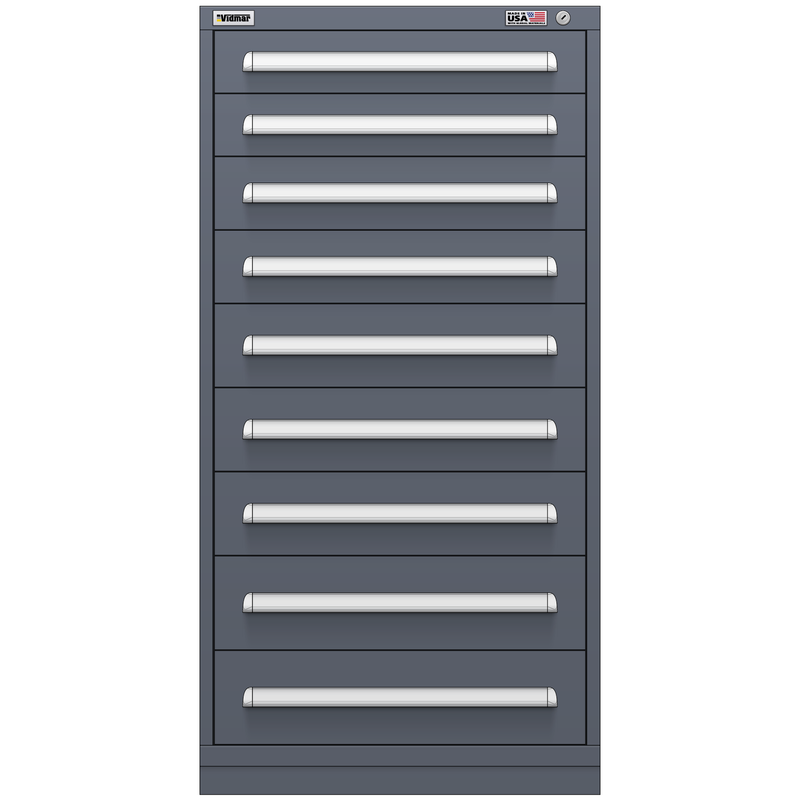Vidmar Drawer Cabinet, 10 Drawer, 30" W 27.8" D 59" H (SEP3140AL)