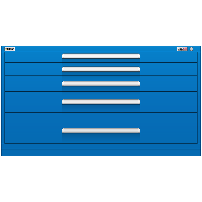 Vidmar Drawer Cabinet, 5 Drawer, 60" W 27.8" D 33" H (RP1199AL)