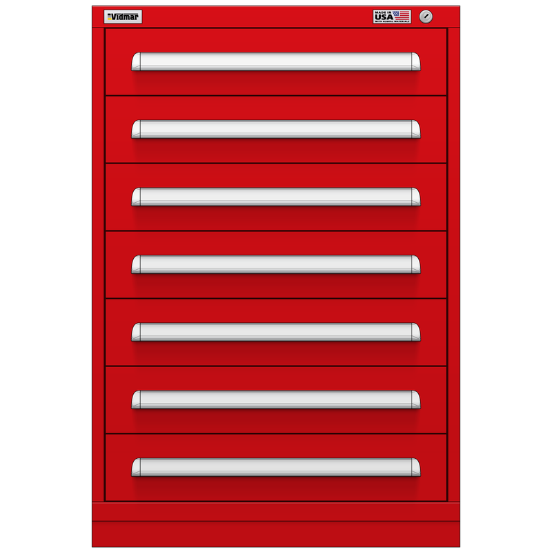 Vidmar Drawer Cabinet, 8 Drawer, 30" W 27.8" D 44" H (SCU2041AL)
