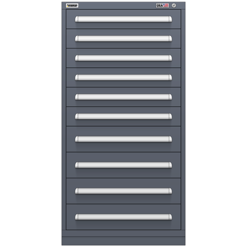 Vidmar Drawer Cabinet, 10 Drawer, 30" W 27.8" D 59" H (SCU3110AL)