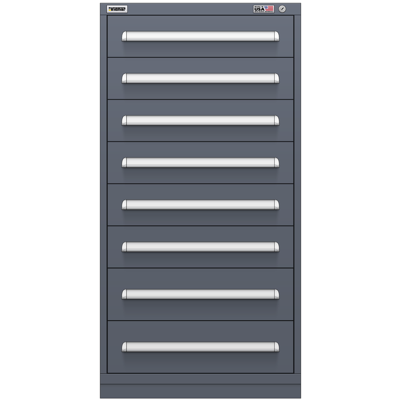 Vidmar Drawer Cabinet, 9 Drawer, 30" W 27.8" D 59" H (SEP3163AL)