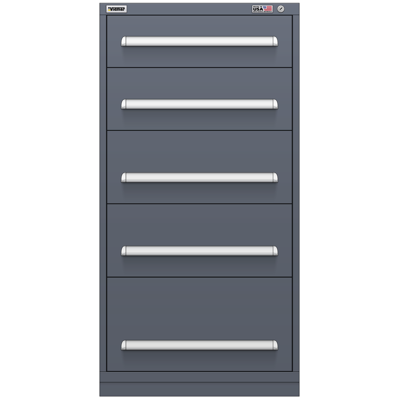 Vidmar Drawer Cabinet, 5 Drawer, 30" W 27.8" D 59" H (SEP3214AL)